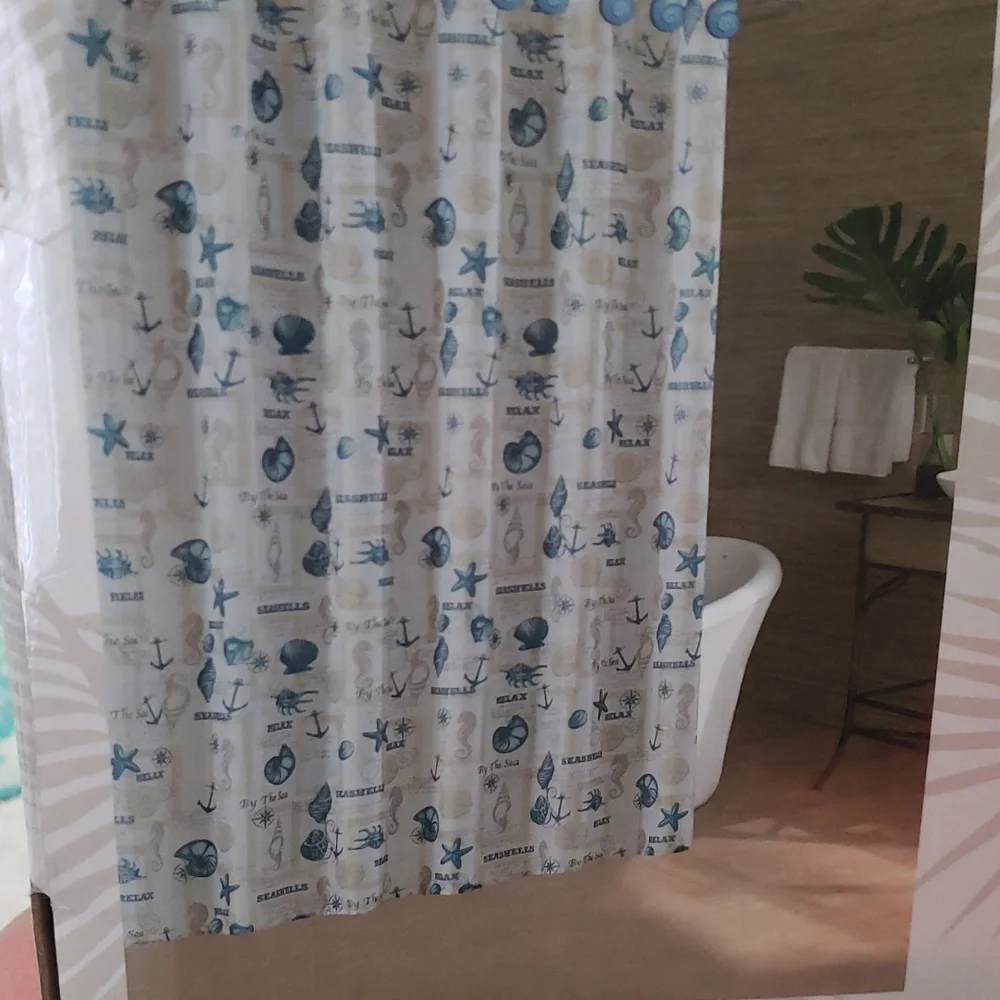 Beach shower curtain